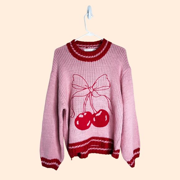 Altar'd State Sweaters - Altar'd State Cherry Knit Sweater
